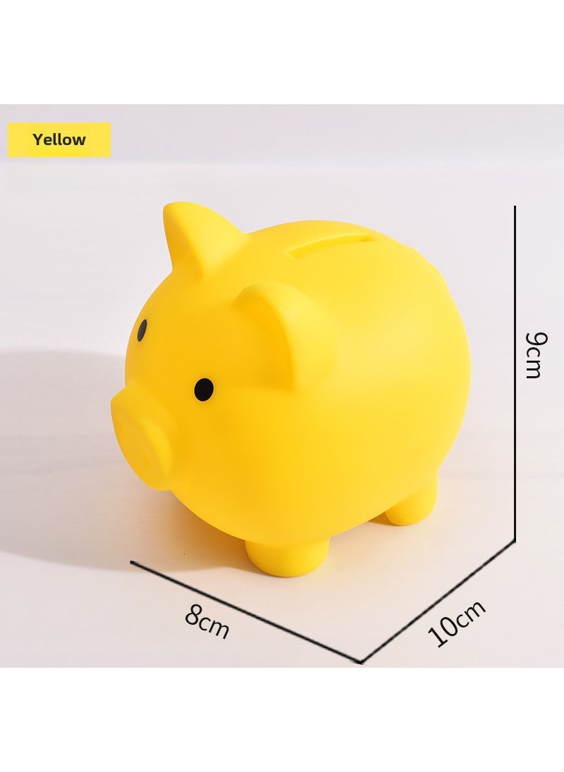 1 x 5 pcs Creative Golden Piggy Bank for Kids Small yellow