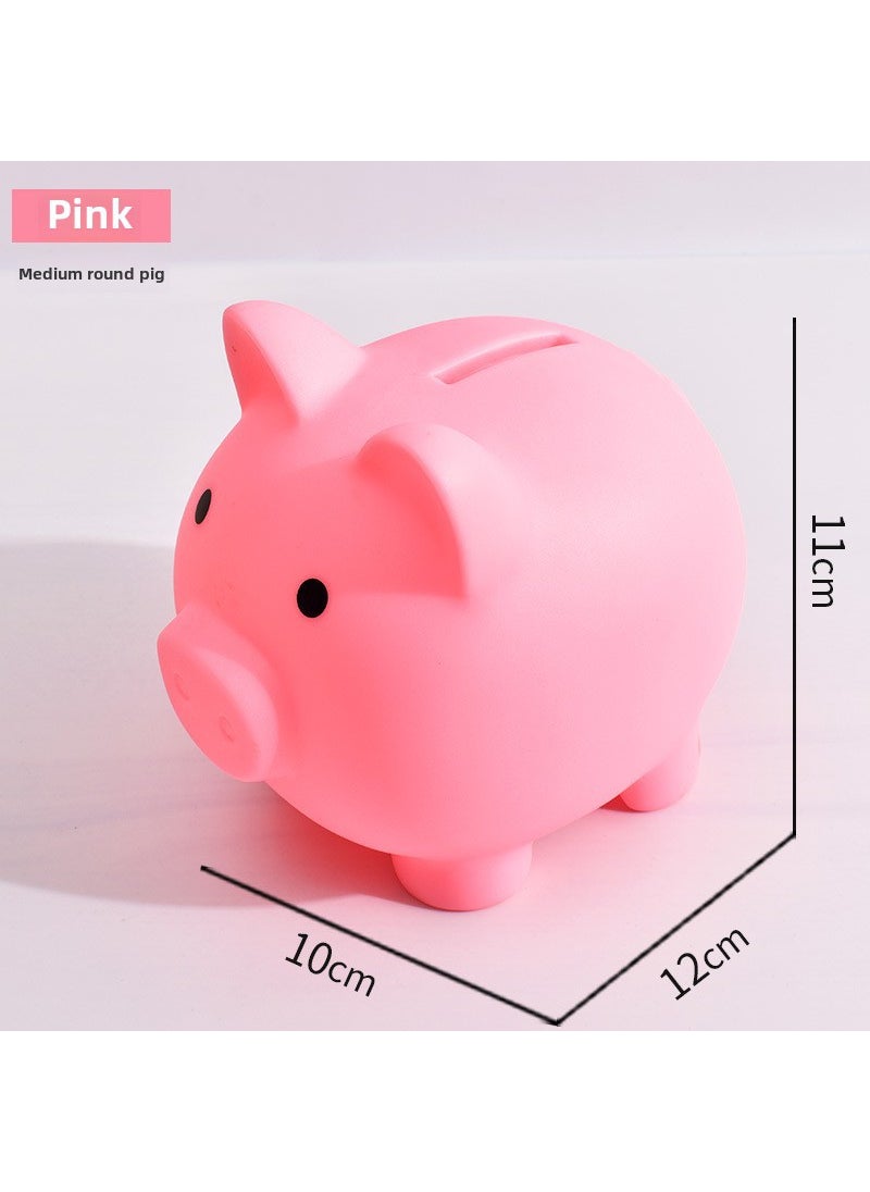 1 x 5 pcs Creative Golden Piggy Bank for Kids Medium Pink