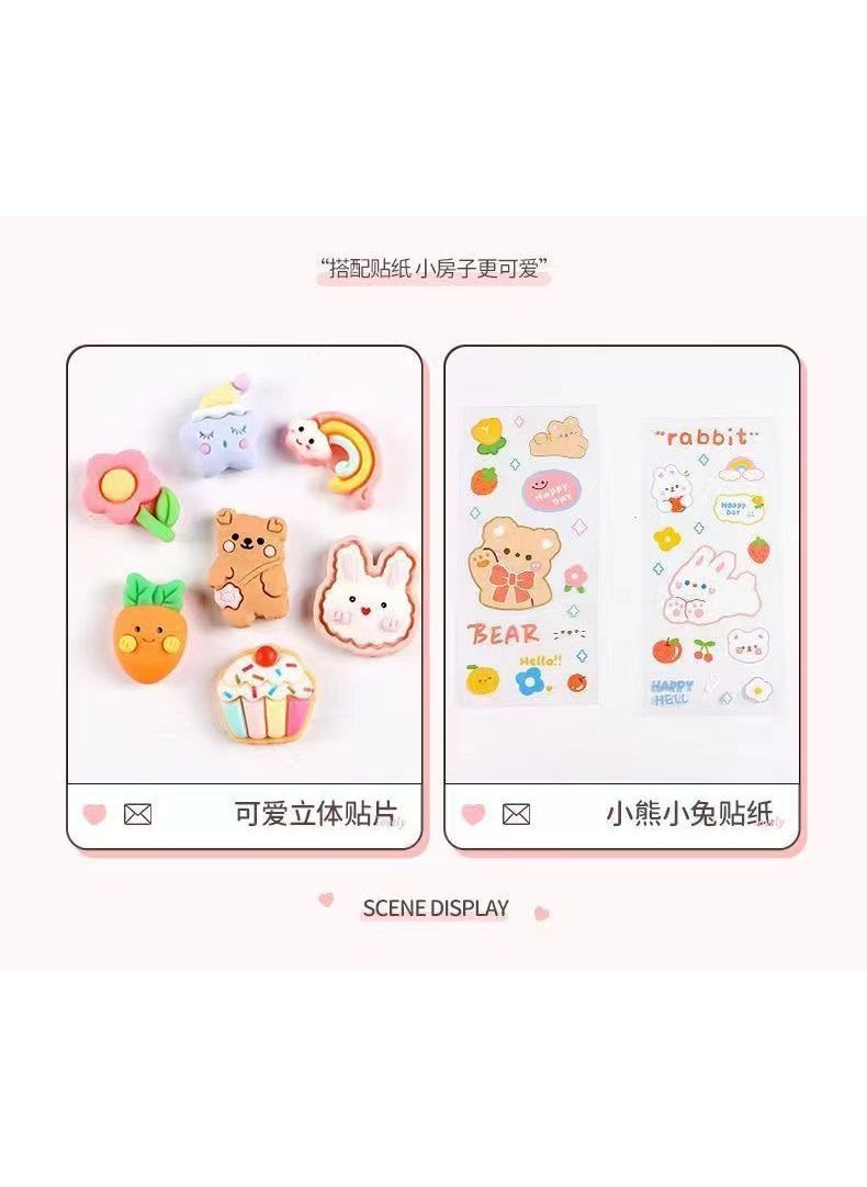 Net red piggy bank 2022 new only cant enter children boys and girls change savings box can be handmade DIY 8 random patch stickers [5 sets]]