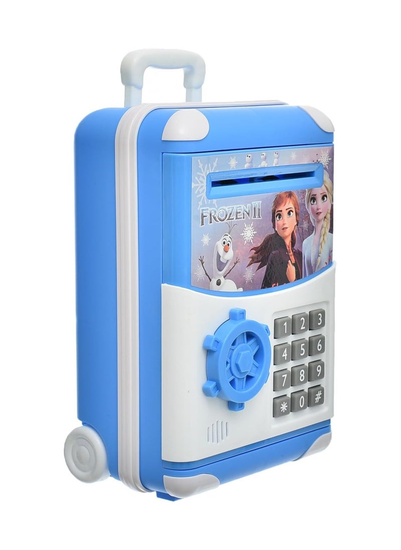 Electronic Money Bank for Kids with Password Lock & Auto Scroll - Frozen 2 Themed Mini ATM Coin Bank, Perfect Gift for Boys & Girls