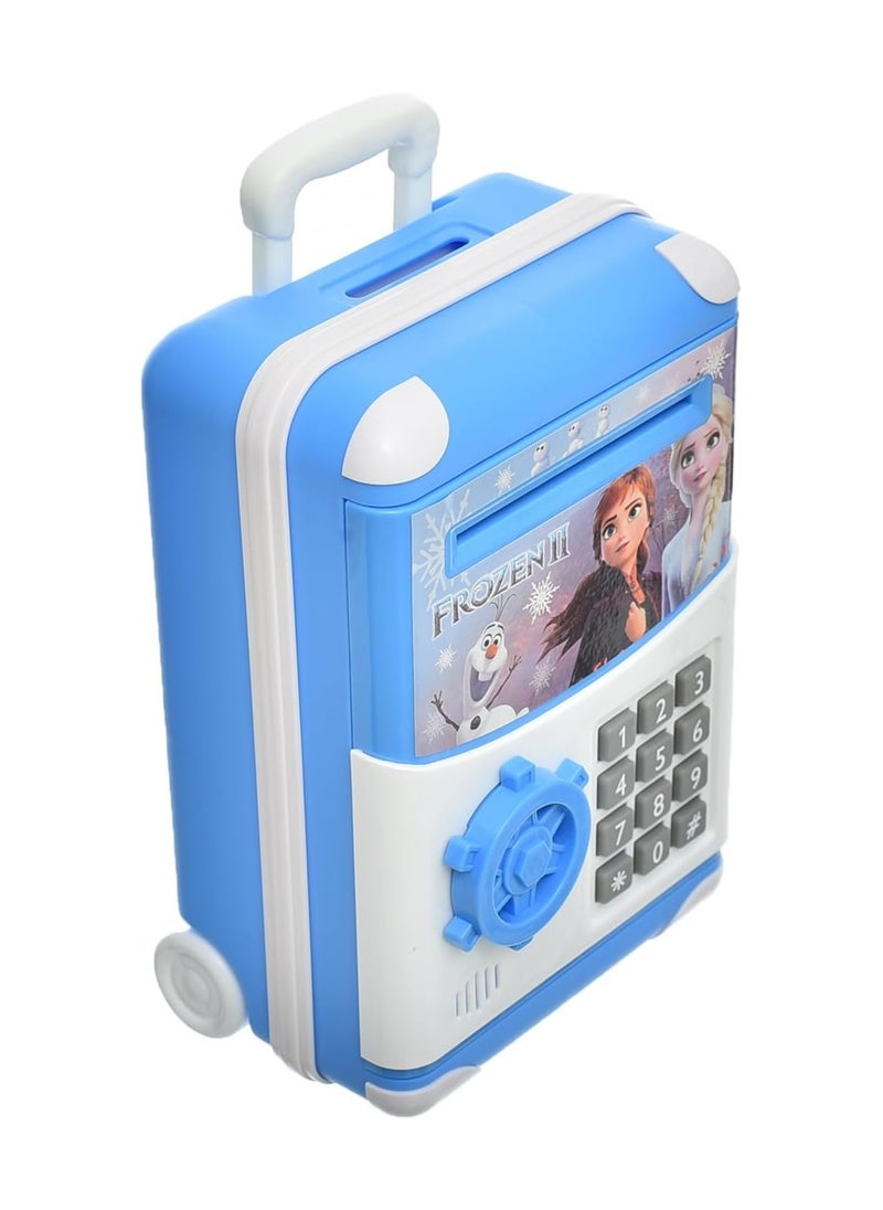 Electronic Money Bank for Kids with Password Lock & Auto Scroll - Frozen 2 Themed Mini ATM Coin Bank, Perfect Gift for Boys & Girls