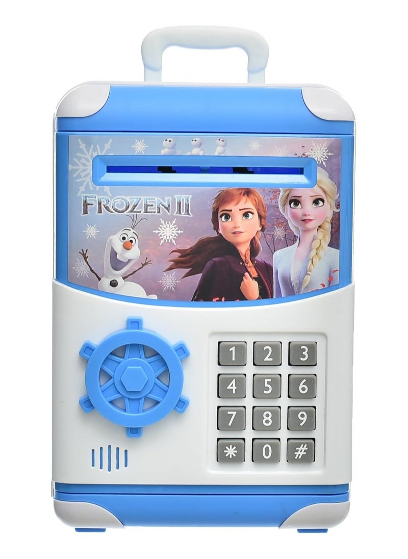 Electronic Money Bank for Kids with Password Lock & Auto Scroll - Frozen 2 Themed Mini ATM Coin Bank, Perfect Gift for Boys & Girls