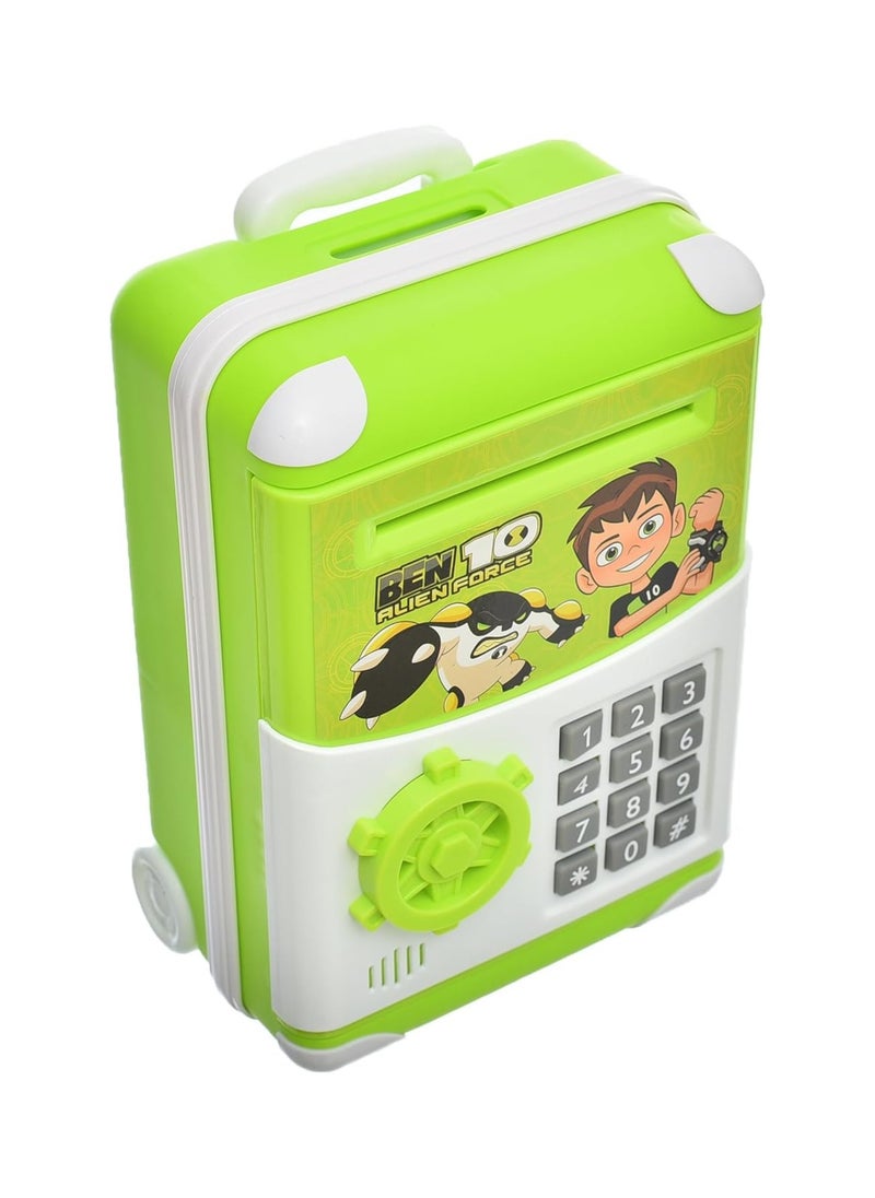 Money Bank for Kids Boys Girls Electronic, Money Bank with Password Lock Cash Coin Auto Scroll Saving Box, Mini ATM Coin Bank for Children Best Birthday Gifts (BEN 1O)