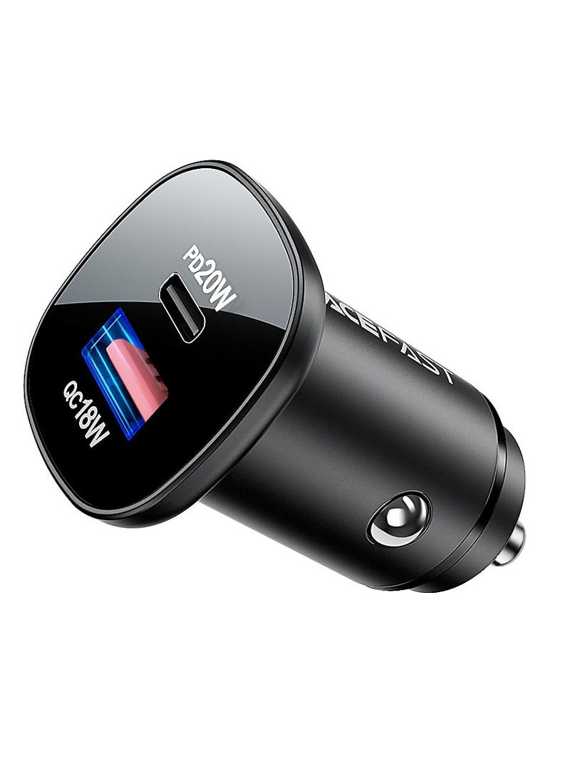 Fast Charge Car Charger B1 38W 1xUSB-C+1xUSB-A