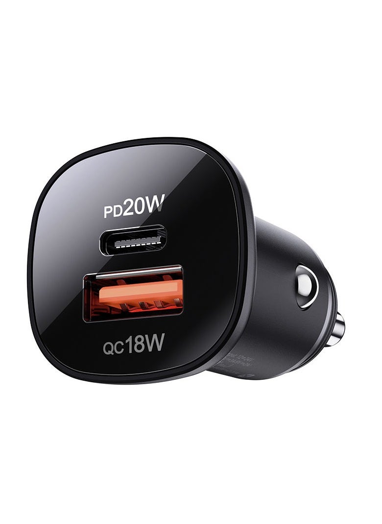 Fast Charge Car Charger B1 38W (1xUSB-C+1xUSB-A)