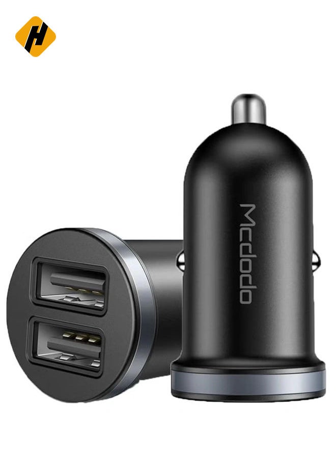 CC-6601 Octopus Car Charger - Dual USB Fast Car Charger (2.4A) - Black