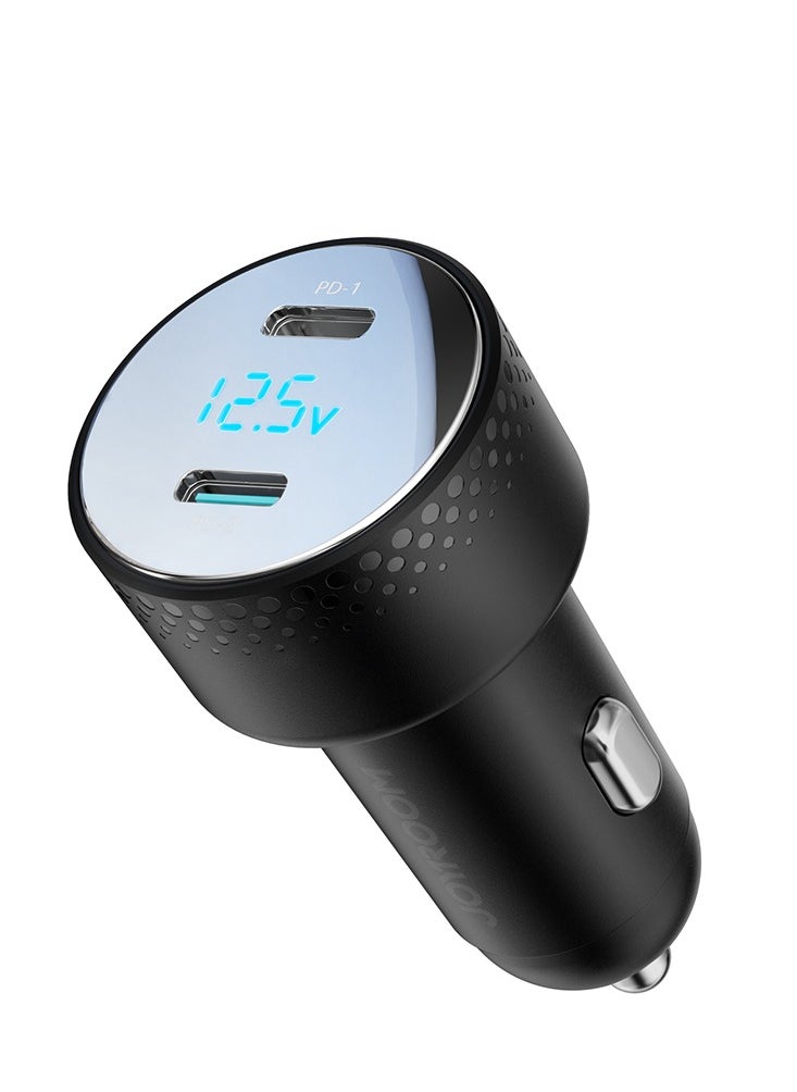 JR-CCD02 70W Dual-Port (PD*2) Digital Display Car Charger