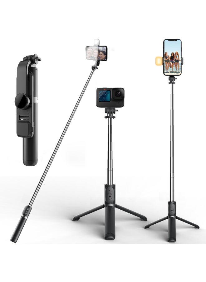 67-Inch Extendable Phone Tripod & Selfie Stick – All-in-One Stand with Wireless Remote for iPhone & Android