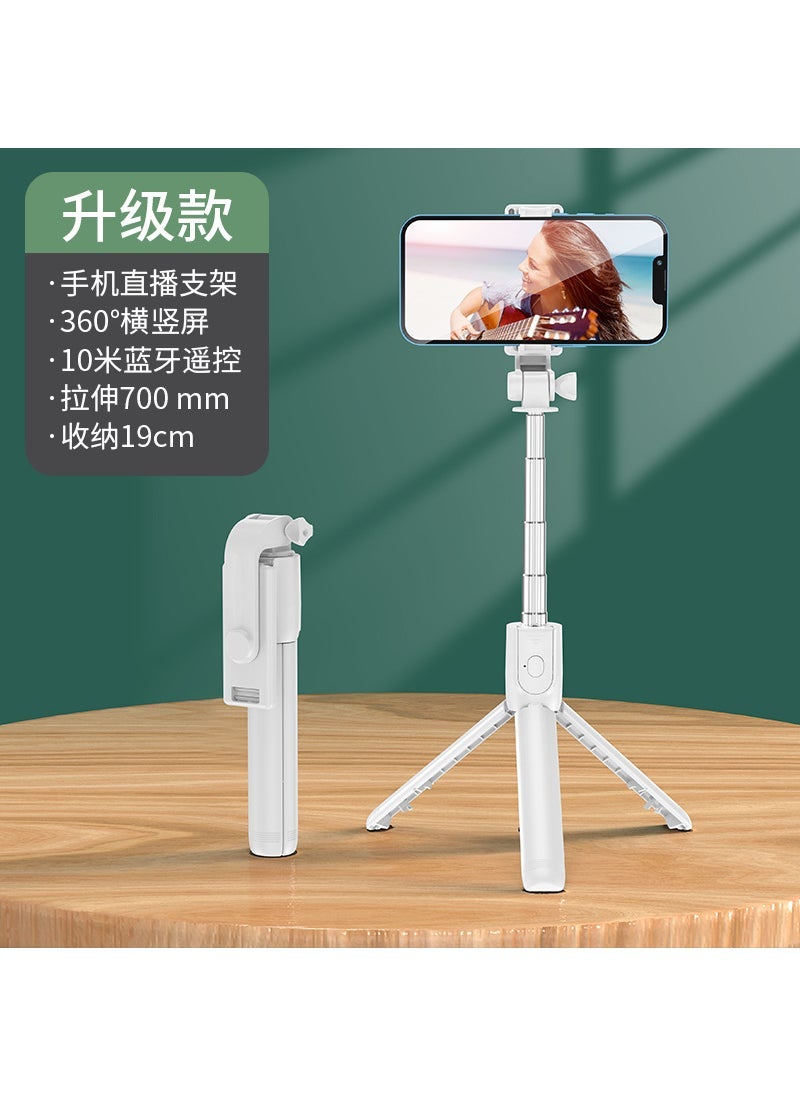 Factory direct mobile phone Bluetooth selfie stick tripod light fill light selfie stick mini portable handheld camera artifact White with fill light [110cm]