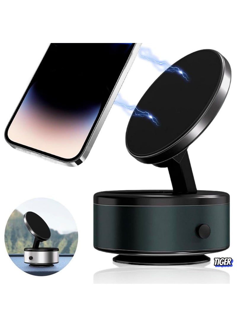 360° Rotatable Car Magnetic Phone Holder, Electric Magnetic Suction Car Phone Mount, Universal Magnetic Car Mount Ultra (Tarnish) – Strong Grip, Easy Installation, Compatible with All Smartphones | JIJIAOVE