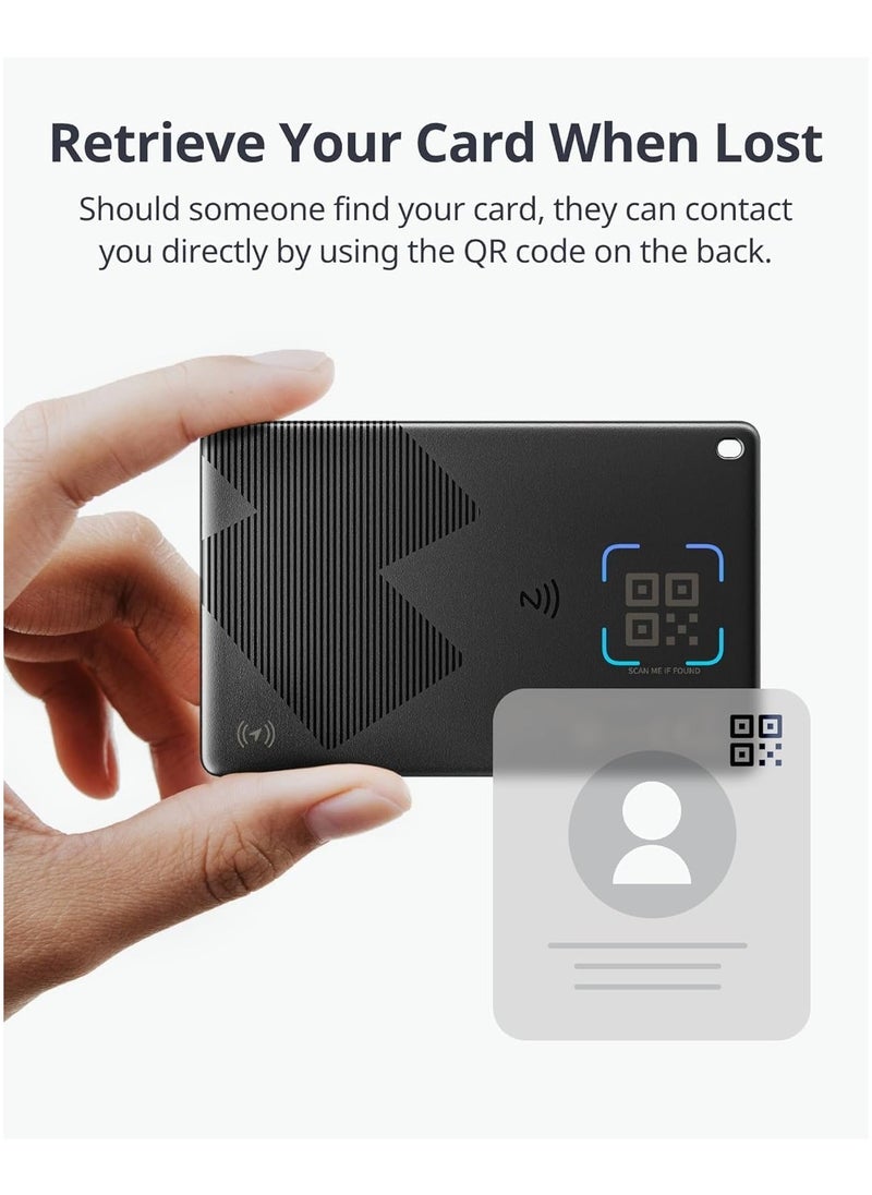Wallet Finder Card, Bluetooth Tracker, Item Locator Key Finder for Keys, Phones, Luggage, Works with Apple Find My (iOS Only), Up to 3-Year Battery Life, Water Resistant