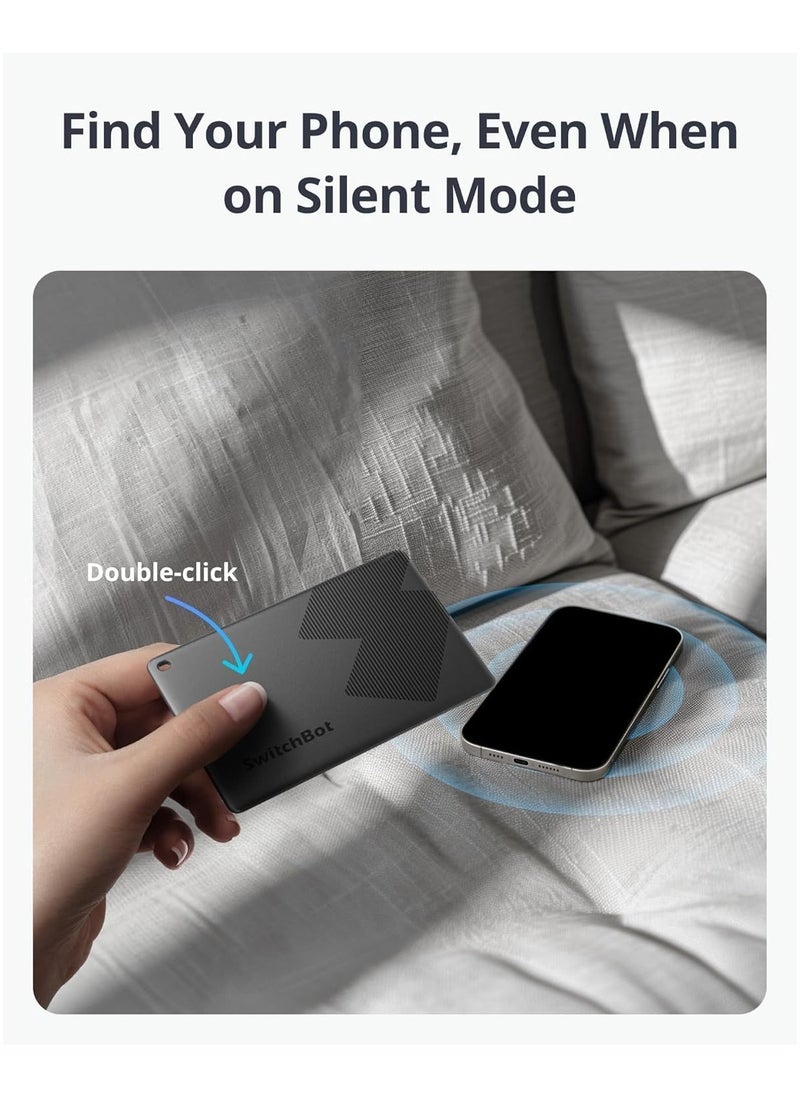 Wallet Finder Card, Bluetooth Tracker, Item Locator Key Finder for Keys, Phones, Luggage, Works with Apple Find My (iOS Only), Up to 3-Year Battery Life, Water Resistant