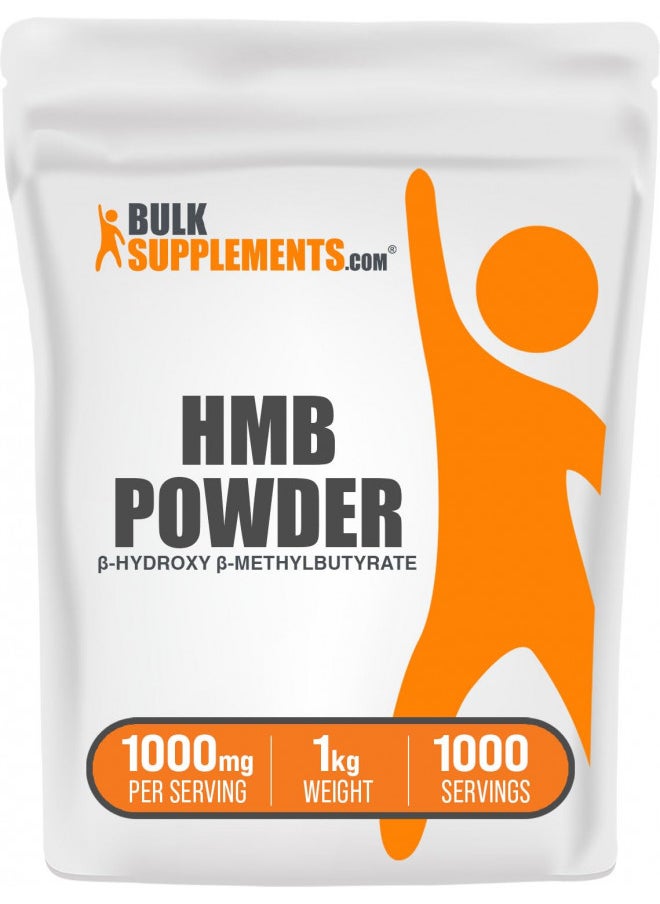 BulkSupplements.com HMB Powder - as Calcium HMB, Beta-Hydroxy Beta-Methylbutyrate - HMB Powder Supplements, Gluten Free - 1000mg per Serving, 1kg (2.2 lbs) (Pack of 1)