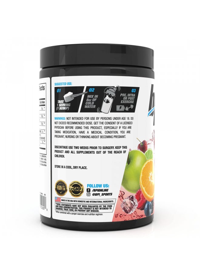 BPI Sports Best Aminos - BCAA Powder Post Workout & Glutamine Recovery Drink with Branched Chain Amino Acids for Hydration & Recovery, for Men & Women - Fruit Punch - 25 Servings