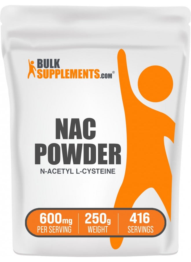 BulkSupplements.com NAC Powder - N-Acetyl Cysteine 600mg, NAC Supplement - Antioxidant Support, Gluten Free - 600mg per Serving, 416 Servings, 250g (8.8 oz) (Pack of 1)