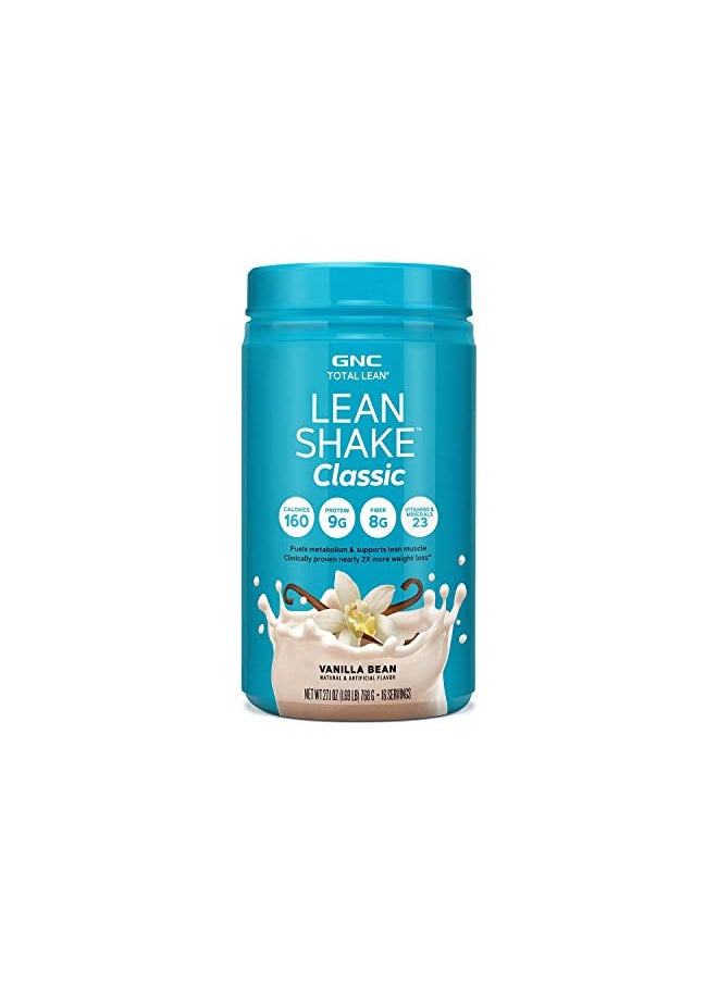 GNC Total Lean | Lean Shake Classic | Fuels Metabolism & Supports Lean Muscle | Vanilla Bean | 16 Servings