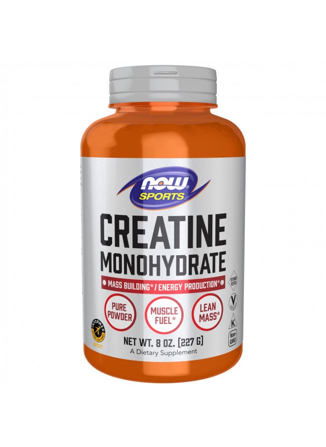 NOW Sports Nutrition, Creatine Monohydrate Powder, Mass Building*/Energy Production*, 8-Ounce