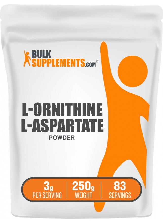 BulkSupplements.com L-Ornithine L-Aspartate Powder - Amino Acids Supplement for Liver Health - Gluten Free, 3g (3000mg) per Serving, 83 Servings (250 Grams - 8.8 oz)