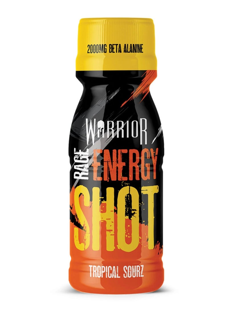 WARRIOR RAGE ENERGY SHOT TROPICAL SOURZ 60G*12