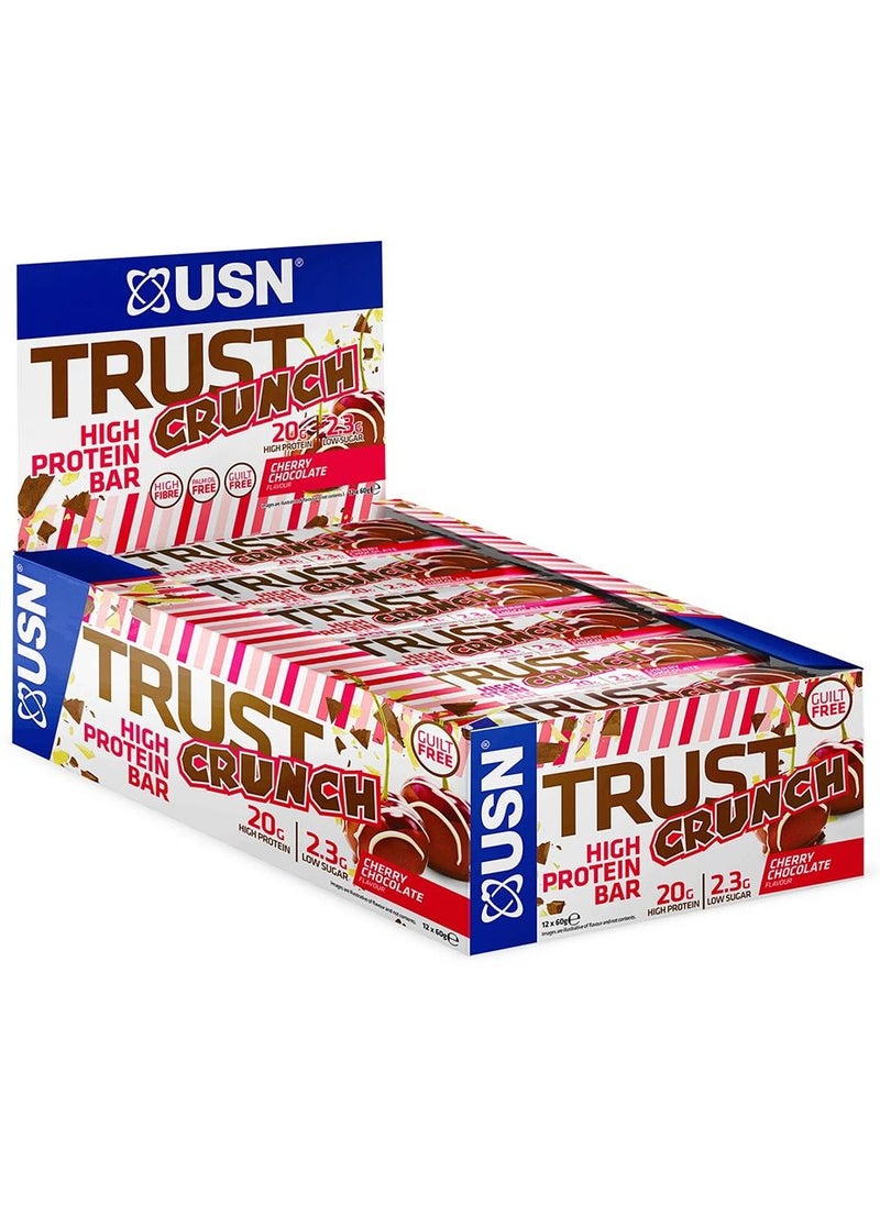 Trust Crunch Protein Bar Cherry Chocolate 60g Pack of 12