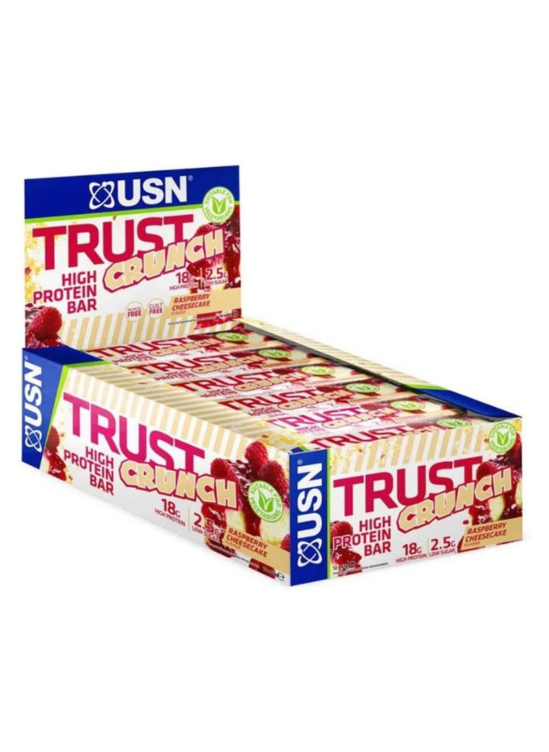 Trust Crunch Protein Bar Raspberry Cheesecake 60g Pack of 12