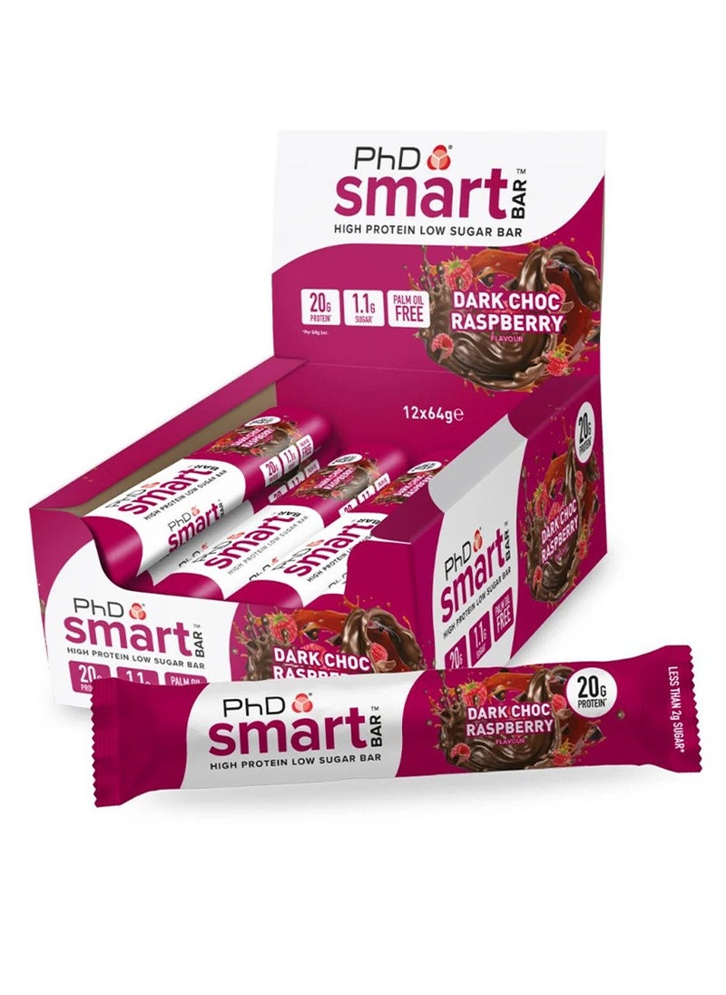 Smart Bar Dark Choc Raspberry Pack Of 12 x 64g