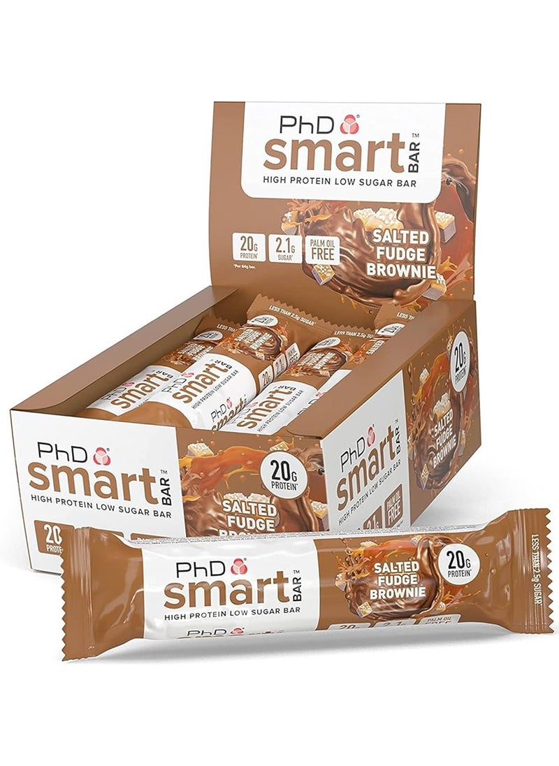 Smart Bar Salted Fudge Brownie Pack Of 12 x 64g