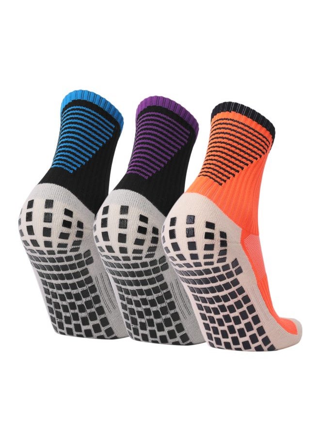 Pair Of 3 Anti Slip Soccer Socks 26x4x17cm