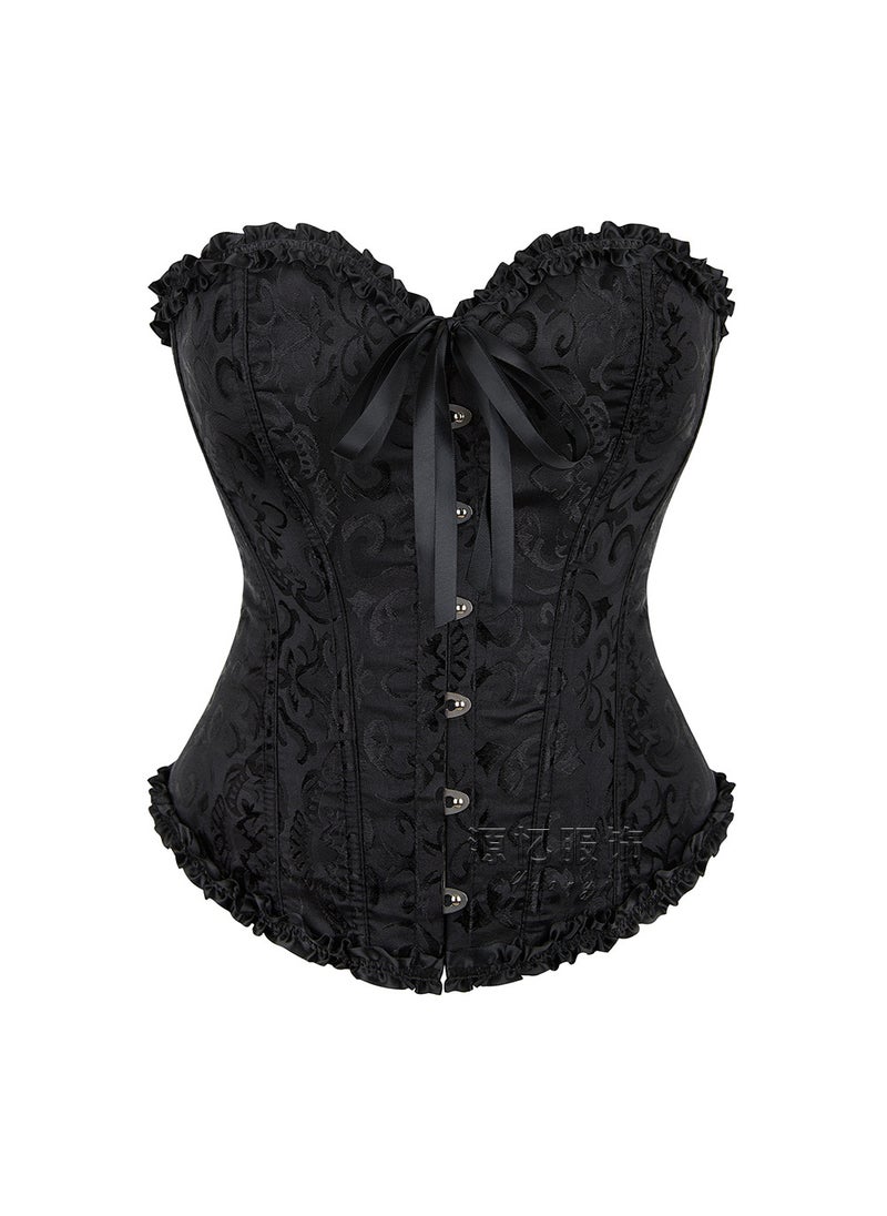 Bridal Corset Waist Cincher Fishbone Body Shaper Black