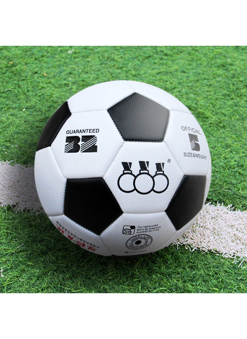 Triad Machine-Stitched PU Soccer Ball for Major Cups black and white grid