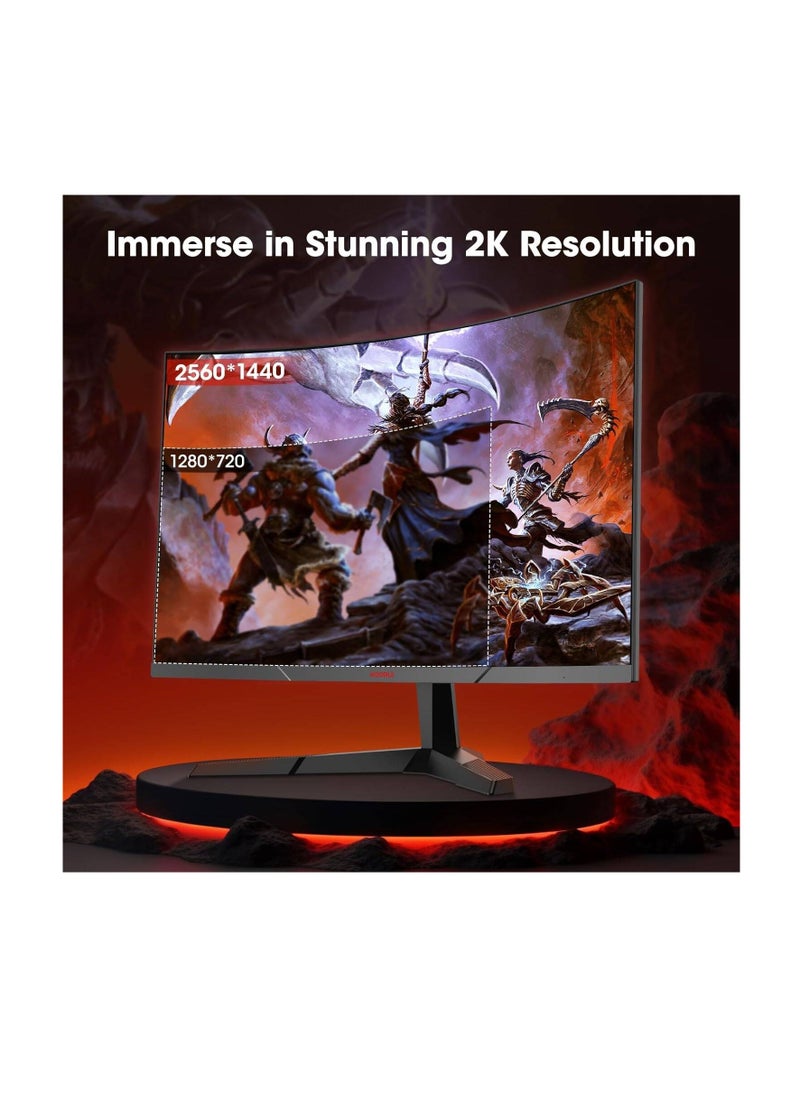 KOORUI 27E6QCA Gaming Curved Monitor, 27