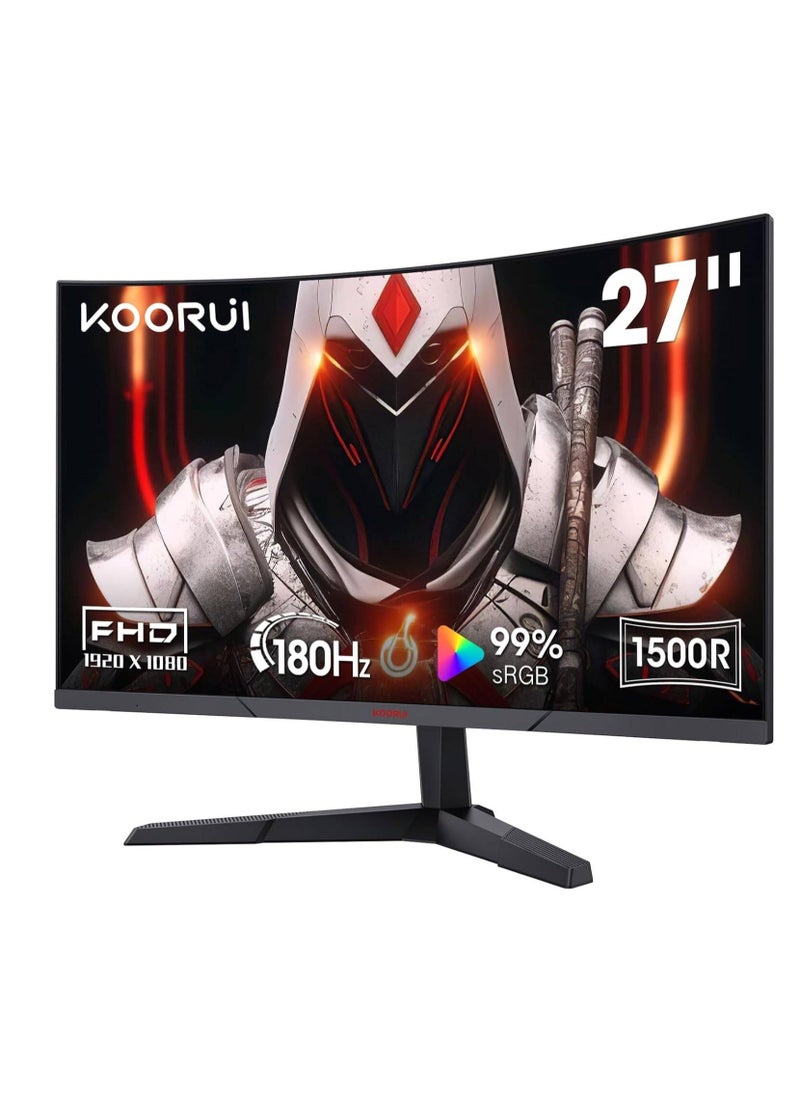 KOORUI 27E6CA Gaming Curved Monitor, 27