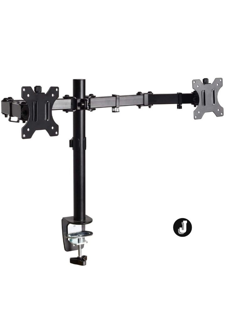 Dual LCD Monitor Desk Mount Stand – Heavy Duty, Fully Adjustable for 2 Screens Up to 27