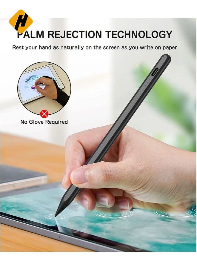 Precision Stylus Pen with Palm Rejection, Compatible with Apple iPad 6th to 8th Generation (2018-2020), Fine Tip, No Lag, High Sensitivity, Perfect for Writing, Drawing