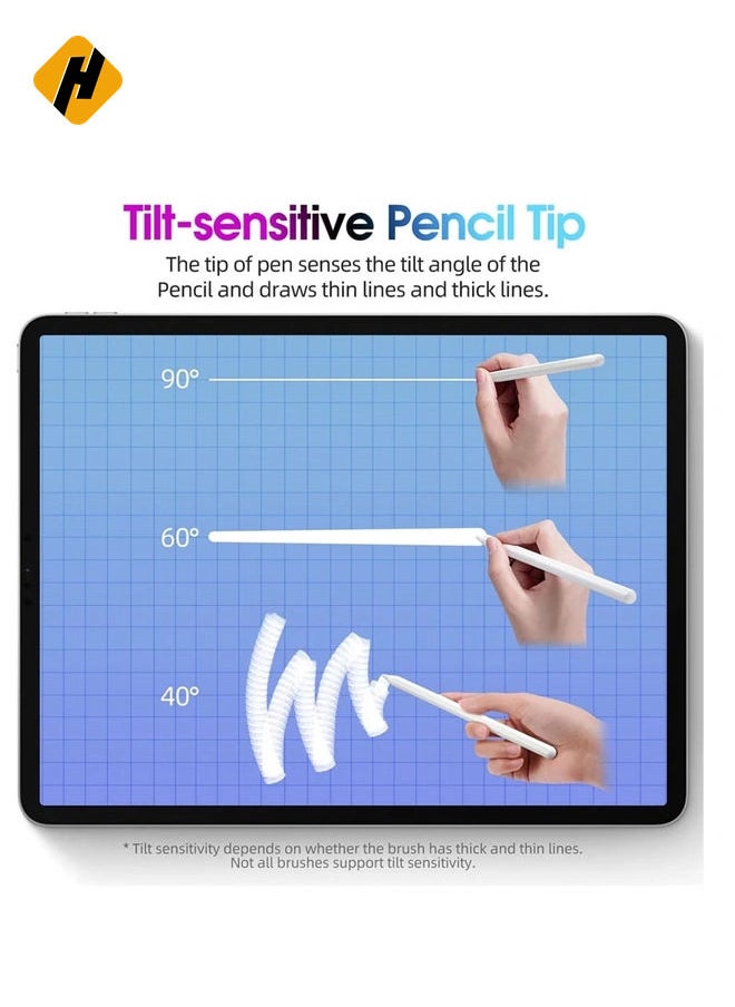 Stylus Pen for iPad Pencil 2nd Generation [Wireless Charging/Palm Rejection/Tilt Sensitive] Compatible for Apple iPad Pro 1/2/3/4/5th 11/12.9inch,iPad Air 4/5th,iPad Mini 6th Active Drawing Pen