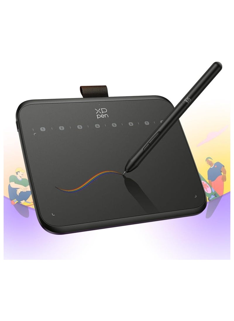 XP PEN Deco 640 Drawing Tablet 16,384 Pressure Levels Battery Free Stylus 6x4 Inch OSU Graphic Tablet