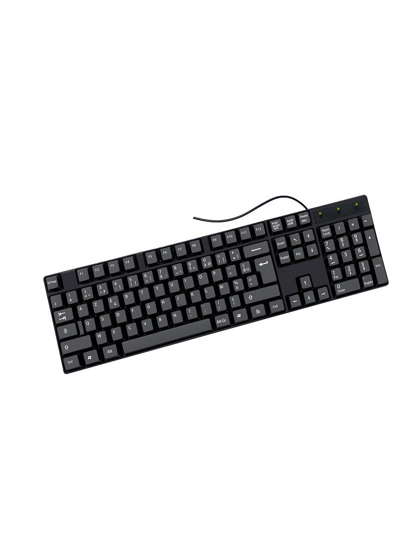 Multilingual USB Wired Keyboard in Russian, Spanish, Arabic, French K1800 French layout keyboard