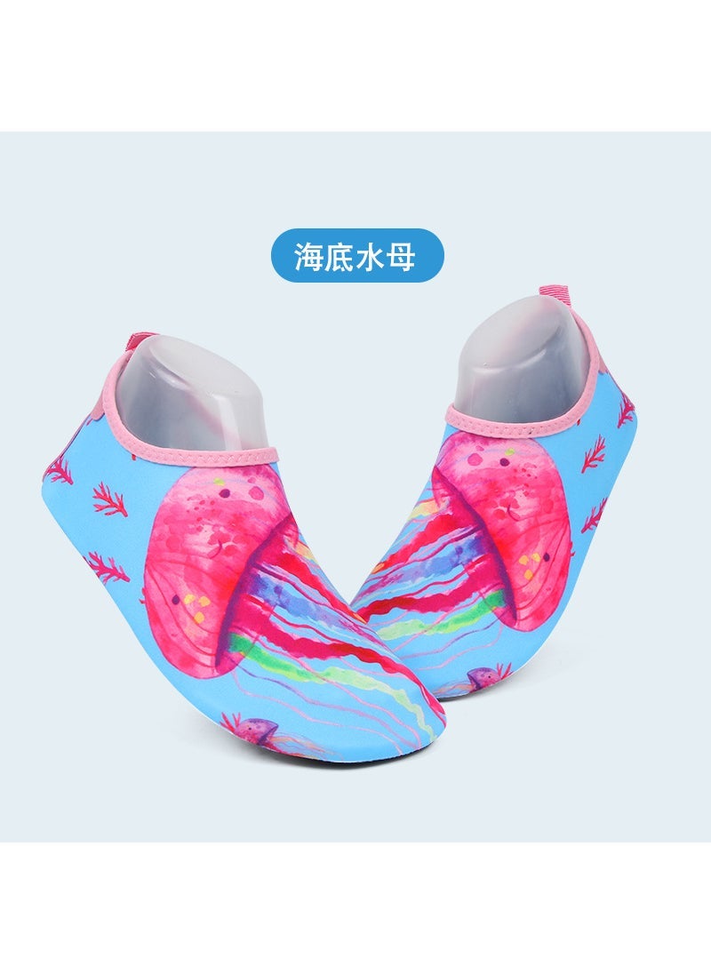 Unisex Aqua Shoes Beach Swimming Quick-Dry Skin Lake blue jellyfish