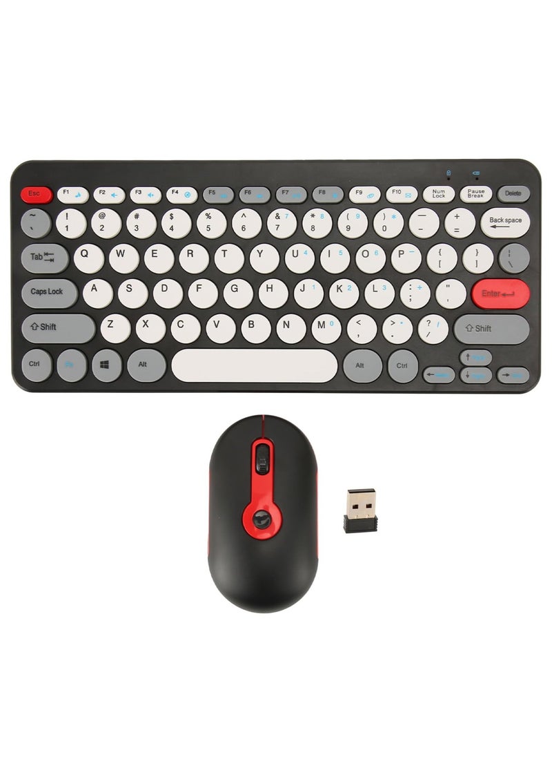 Wireless Keyboard and Mouse Combo, Ergonomic Computer Keyboard, Compact and Lightweight Cordless Keyboard Mouse Sets, Quiet Computer Keyboards for (Black), -11