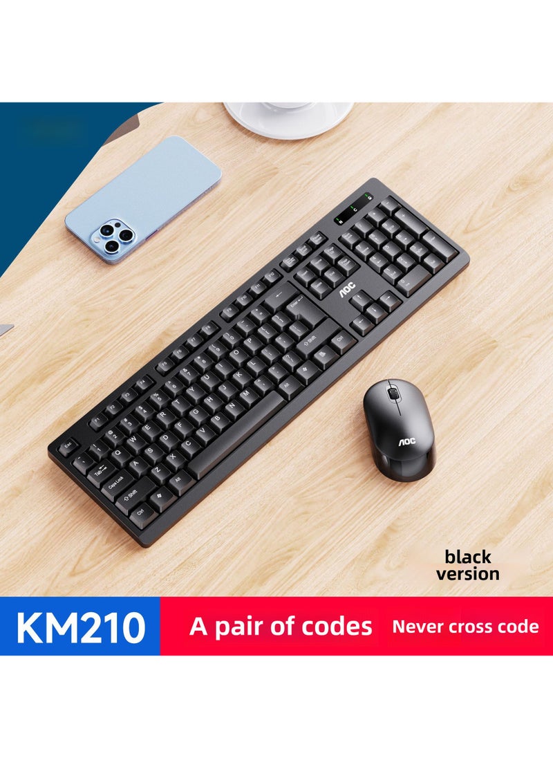 1 x 5 pcs AOC KM210 Wireless Keyboard Mouse Combo USB Black