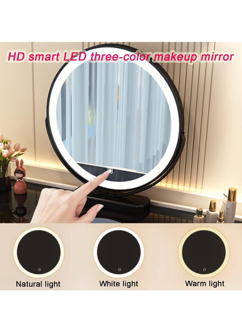 Vanity Makeup Mirror with Light 360°Rotation