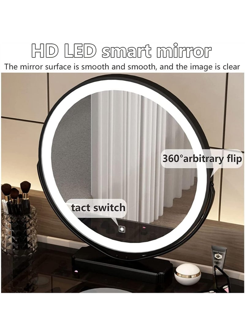 Vanity Makeup Mirror with Light 360°Rotation