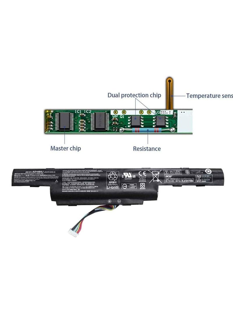 Compatible replace AS16B5J AS16B8J Battery for/ACCER'' Aspire 15.6