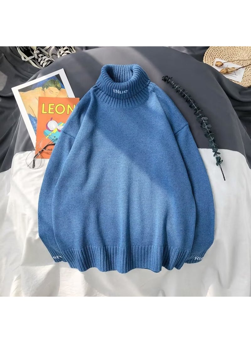 1 x 5 pcs Mens Autumn Winter New Casual Sweater Blue