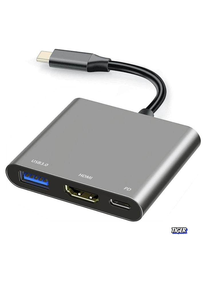 USB-C to HDMI Multiport Adapter with Charging Port – 4K HDMI Converter, USB 3.0 Hub, and USB-C Charging for Mac, iPad Pro, MacBook, and Chromebook