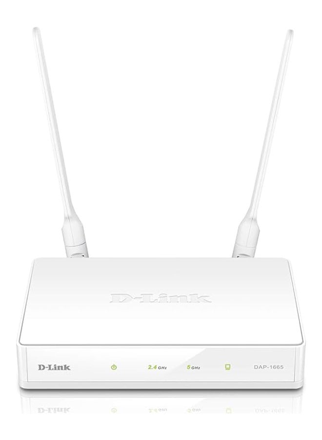 Systems Wireless AC1200 Simultaneous Wave 2 Dual Band, 1 x Gigabit Ethernet LAN, MU-MIMO Technology, Flexible Deployment Options, Range Extender/Access Point | DAP-1665 White