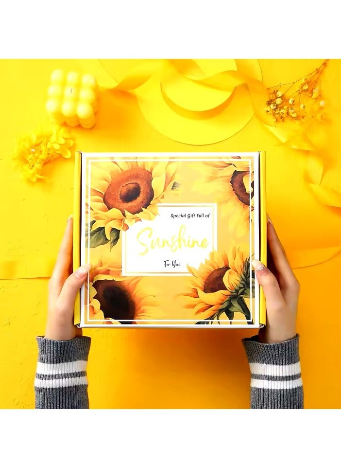 Embrace the Beauty of Sending Sunshine Gifts for Women:10 Pcs Sunflower Gifts Care Package