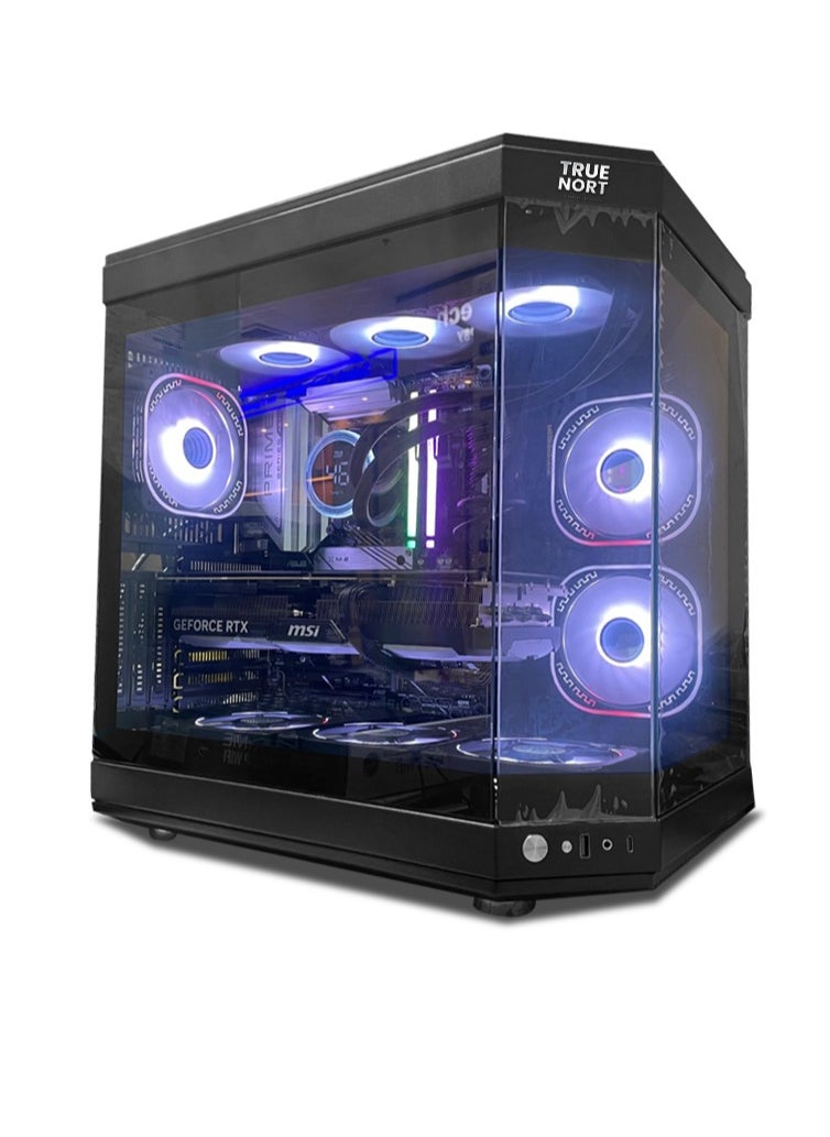 Blue Lightning Gaming PC, Intel Core i5-13400F Processor, RTX 4060 8GB GPU, 16GB RAM, 1TB M.2 NVMe SSD, Liquid  Cooler, Windows 11 Pro, TrueNort 270° Glass RGB Black MATX Case