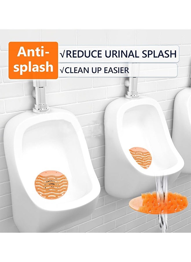 10 Packs Urinal Screens Deodorizer, Urinal Cake Anti-Splash&Odor Freshener – Ideal for Hotels，Schools, Bathrooms, Restrooms, Office.(Orange) ﻿