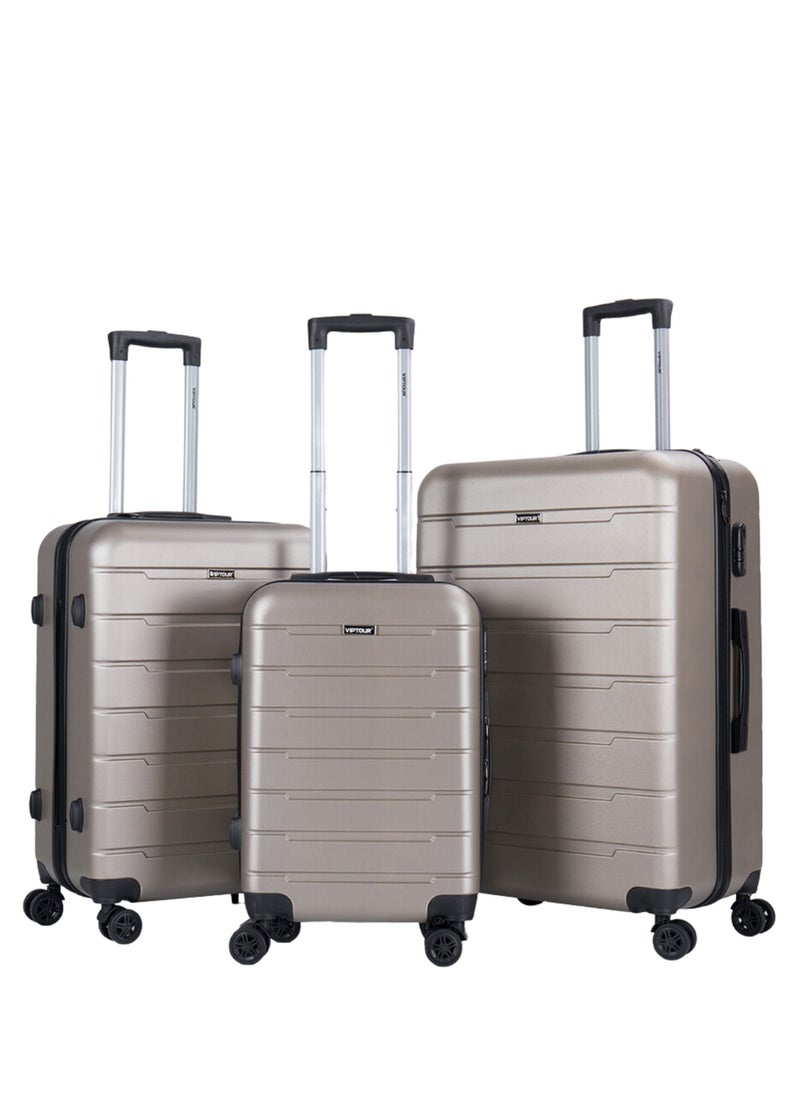 Luggage Set 3Pcs ABS Trolley Bag Set With Number Lockable System